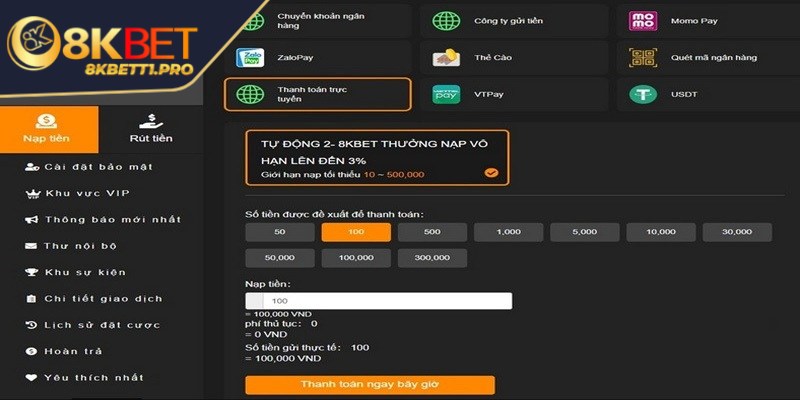 8KBET | 8KBET.COM Link Đăng Ký & Đăng Nhập Mới Nhất 2025 26 Sân cược không thu bất kỳ khoản phí nào trong quá trình giao dịch